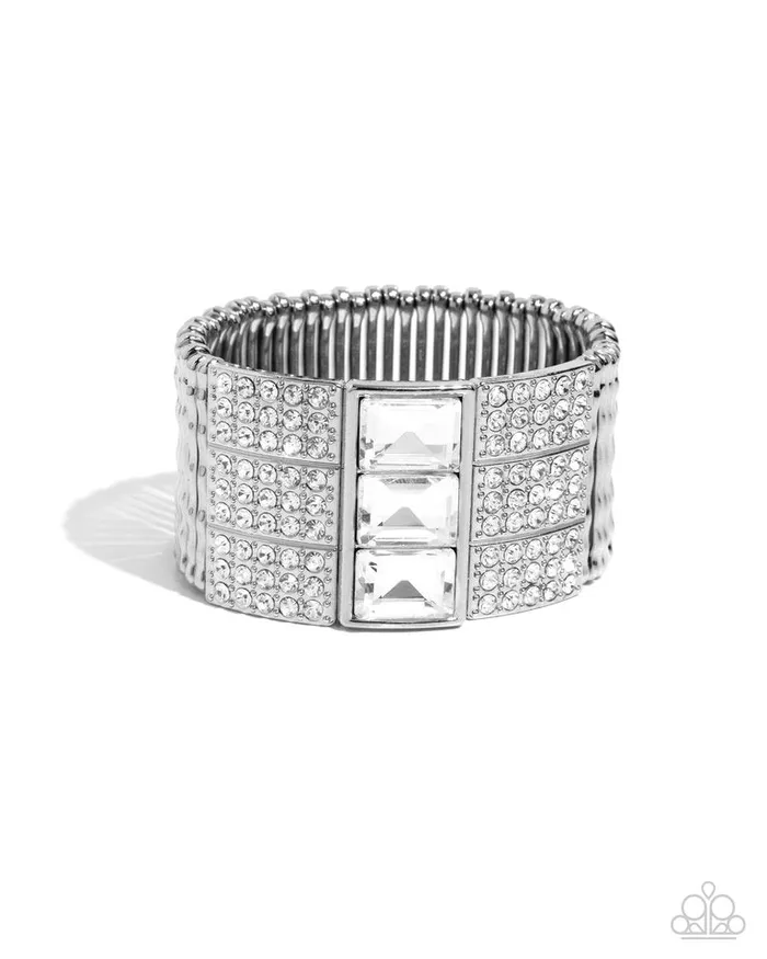 Paparazzi Bracelet Dramatic Diva White Paparazzi Jewelry Bracelets Paparazzi Bracelet Dramatic Diva White Paparazzi Jewelry Bracelets