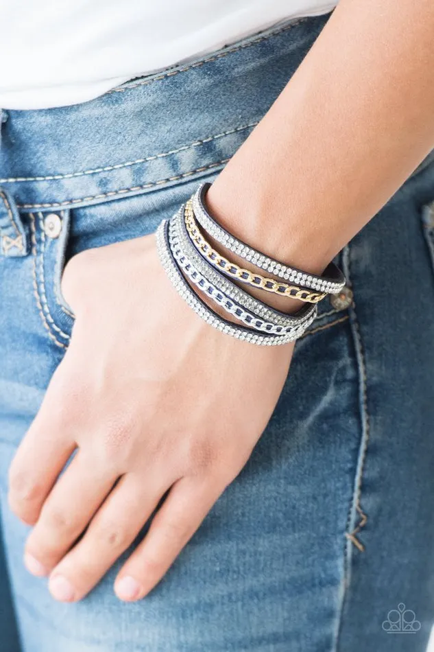 Paparazzi Bracelet Fashion Fiend Blue Paparazzi Jewelry Bracelets