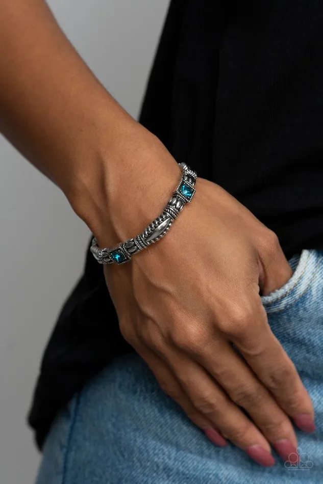 Paparazzi Bracelet Get This GLOW On The Road Blue Paparazzi Jewelry Bracelets