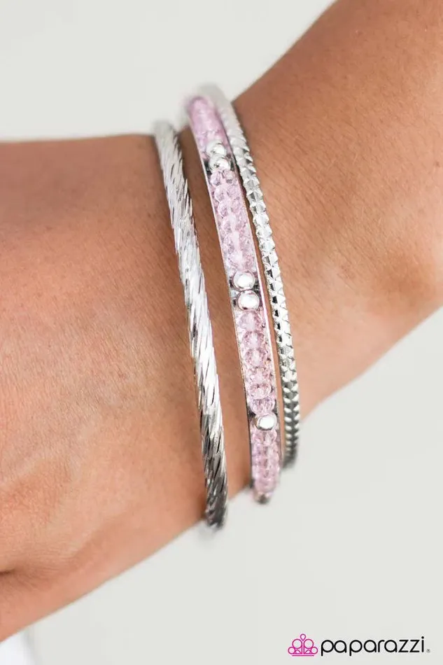 Paparazzi Bracelet Just Stay GLAM Pink Paparazzi Jewelry Bracelets
