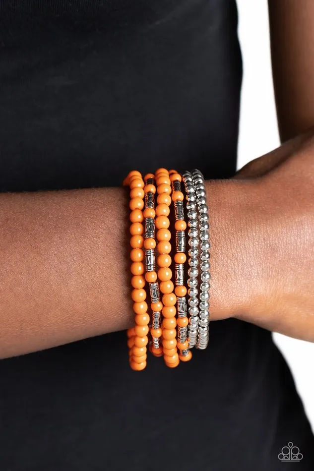 Paparazzi Bracelet Mythical Magic Orange Paparazzi Jewelry Bracelets