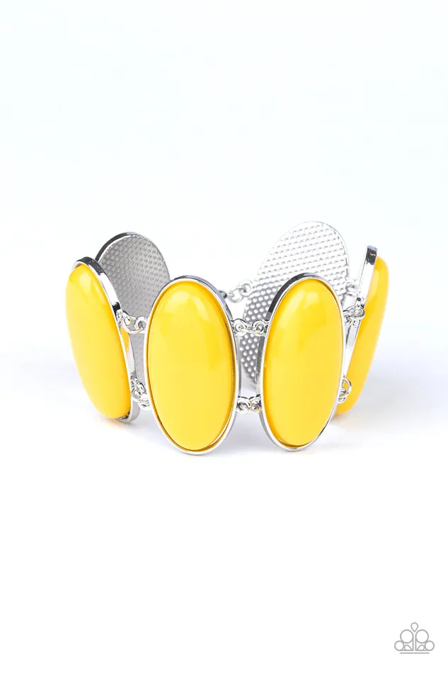 Paparazzi Bracelet Power Pop Yellow Paparazzi Jewelry Bracelets