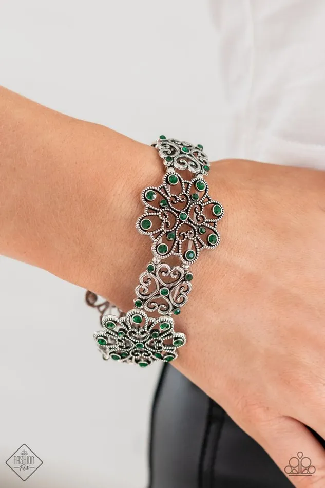 Paparazzi Bracelet Regal Recognition Green Paparazzi Jewelry Bracelets