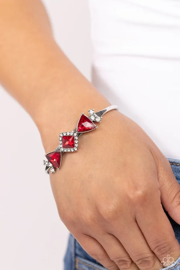 Paparazzi Bracelet Strategic Sparkle Red Paparazzi Jewelry Bracelets