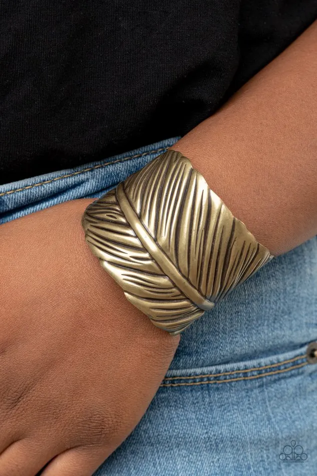Paparazzi Bracelet Where Theres a QUILL Theres a Way Brass Paparazzi Jewelry Bracelets