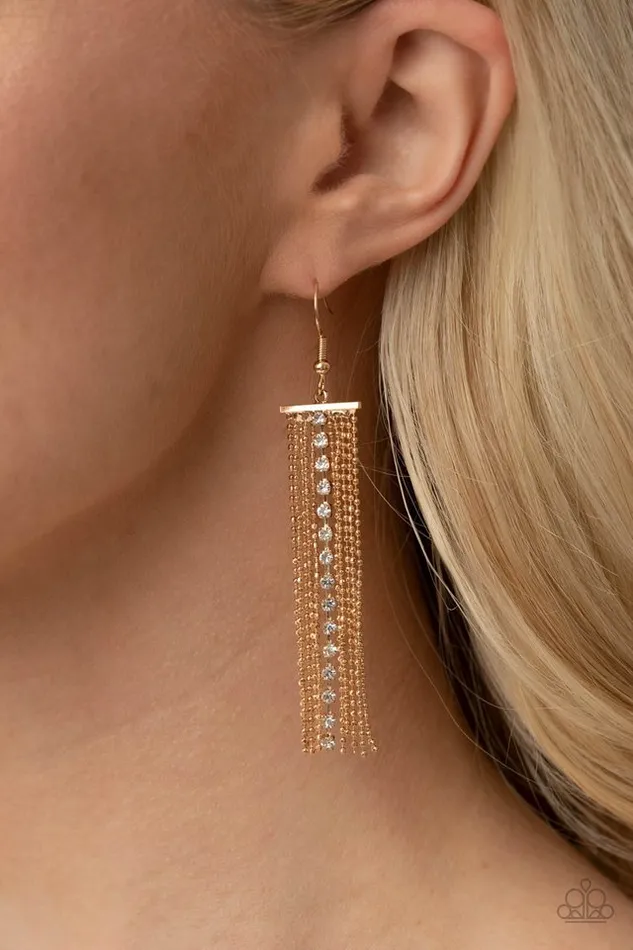 Paparazzi Earring Another Day Another DRAMA Gold Paparazzi Jewelry Earrings