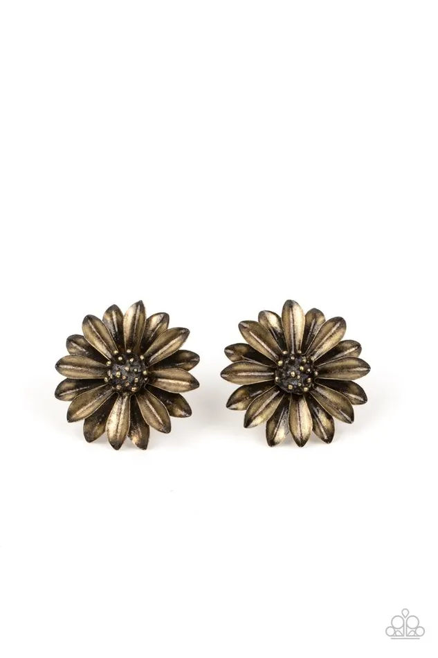 Paparazzi Earring Daisy Dilemma Brass Paparazzi Jewelry Earrings Paparazzi Earring Daisy Dilemma Brass Paparazzi Jewelry Earrings