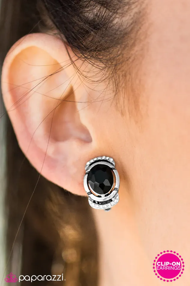 Paparazzi Earring Explore The Galaxy Black Paparazzi Jewelry Earrings