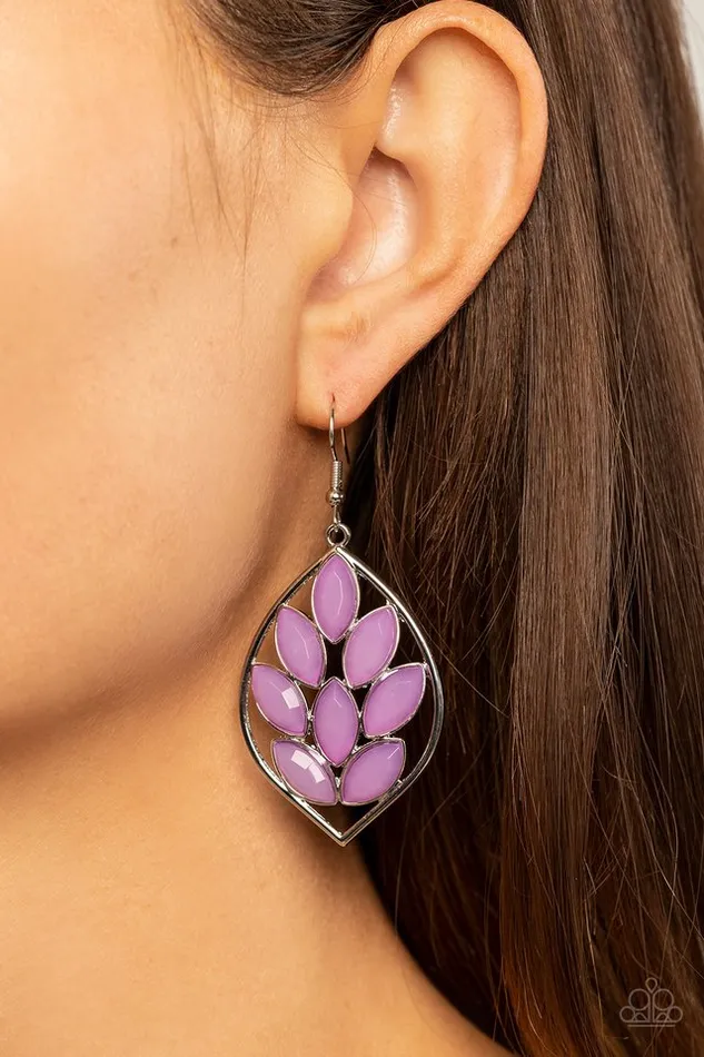Paparazzi Earring Glacial Glades Purple Paparazzi Jewelry Earrings
