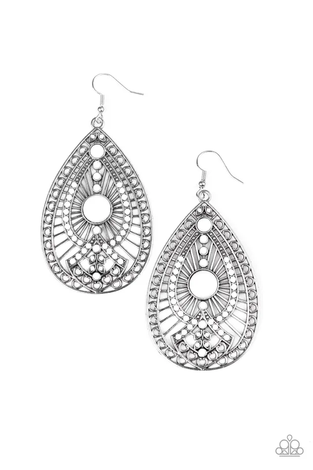 Paparazzi Earring Just Dropping By White Paparazzi Jewelry Earrings