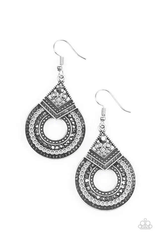 Paparazzi Earring My Favorite Color Is Glitter Silver Paparazzi Jewelry Earrings