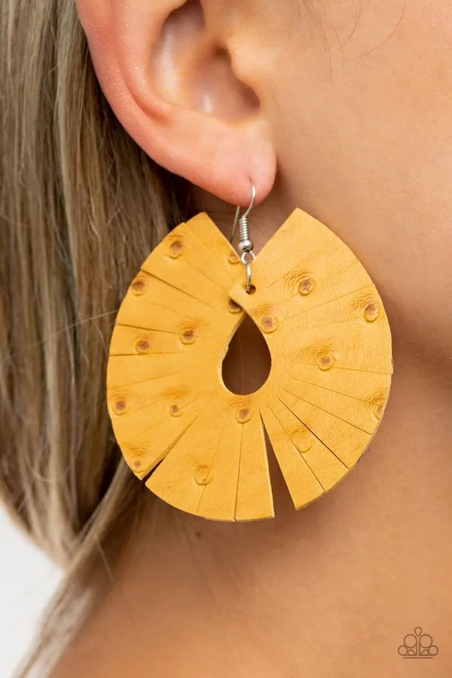 Paparazzi Earring Palm Islands Yellow Paparazzi Jewelry Earrings