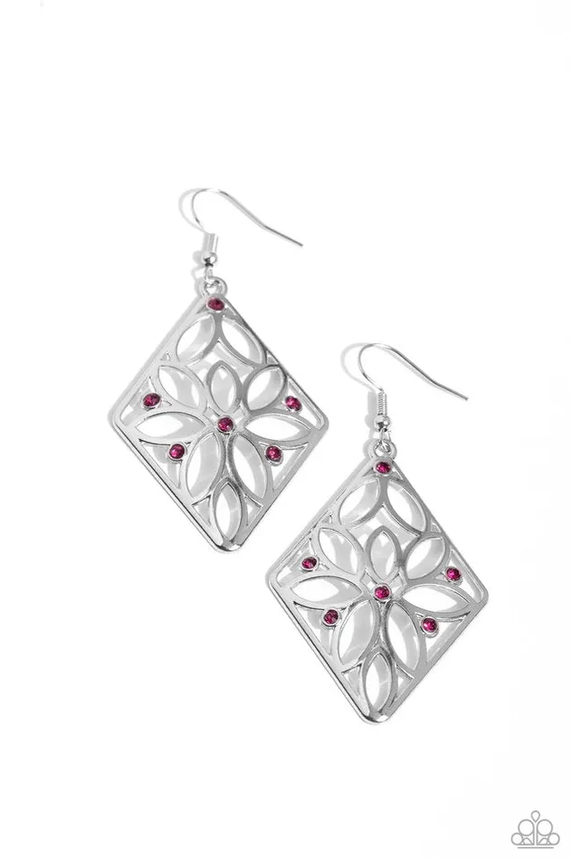 Paparazzi Earring Pumped Up Posies Pink Paparazzi Jewelry Earrings Paparazzi Earring Pumped Up Posies Pink Paparazzi Jewelry Earrings