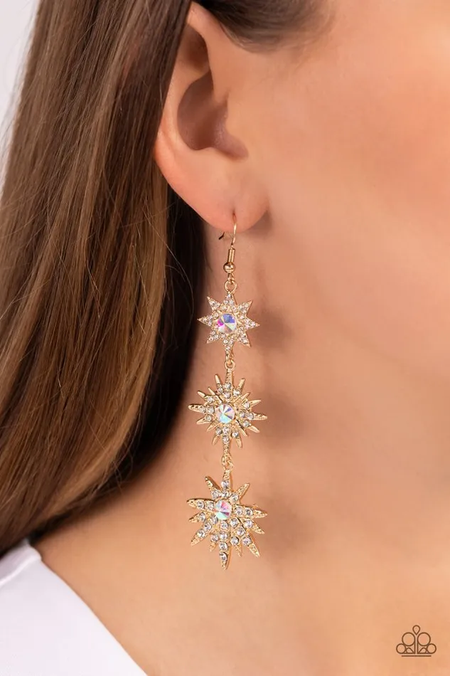 Paparazzi Earring Stellar Series Gold Paparazzi Jewelry Earrings