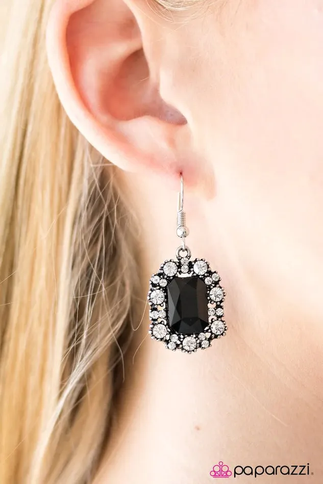 Paparazzi Earring Stick It To The GLAM Black Paparazzi Jewelry Earrings