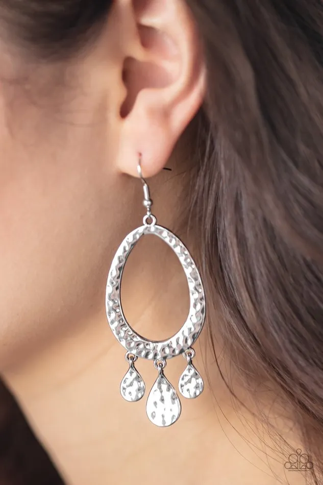 Paparazzi Earring Taboo Trinket Silver Paparazzi Jewelry Earrings