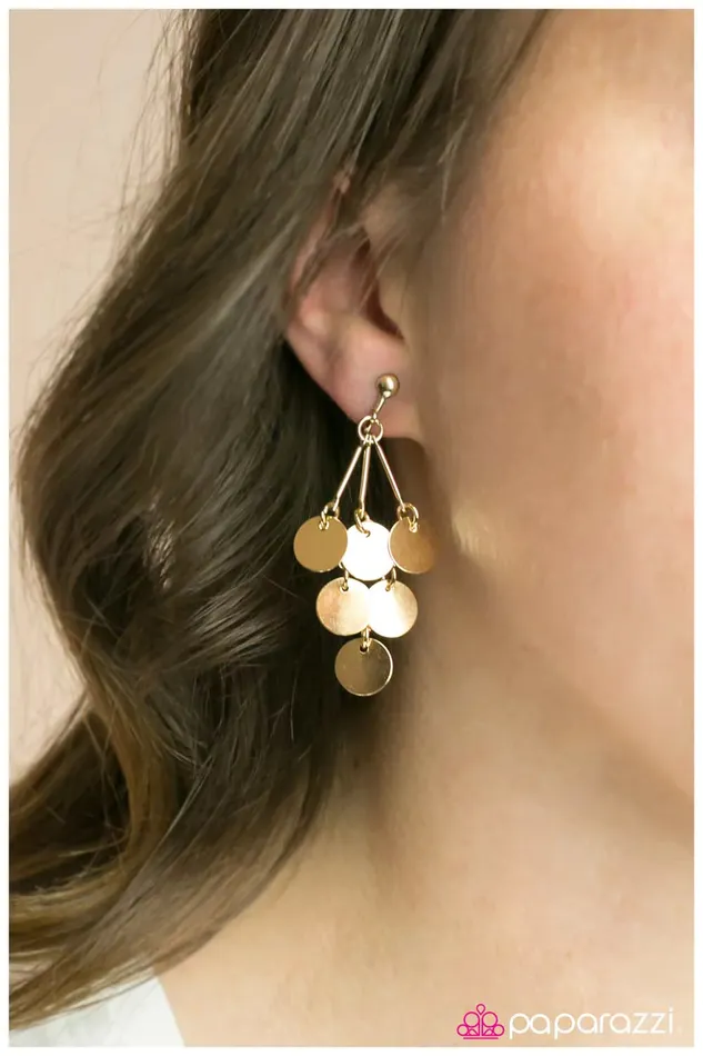 Paparazzi Earring The Gilded Age Gold Paparazzi Jewelry Earrings
