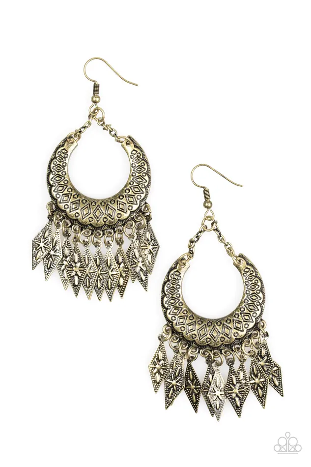 Paparazzi Earring Westland Brass Paparazzi Jewelry Earrings