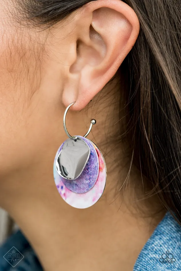 Paparazzi Earrings Ride or TIE DYE Fashion Fix Oct2020 Multi Paparazzi Jewelry Earrings