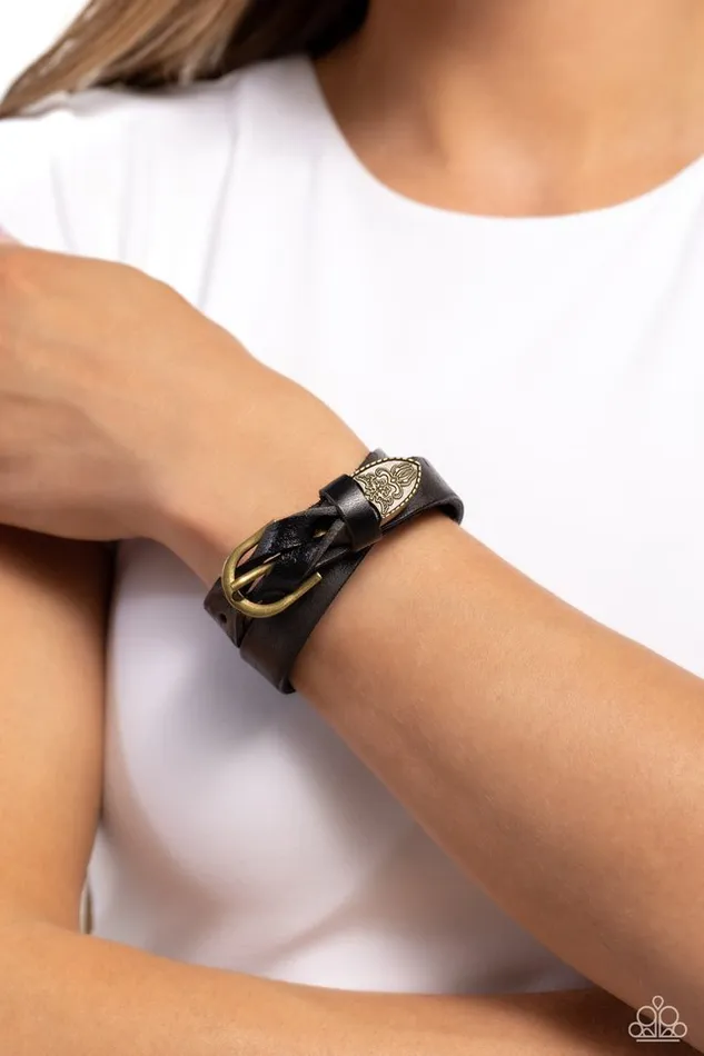 Paparazzi Jewelry Bracelets Paparazzi Bracelet Coat of Arms Couture Black