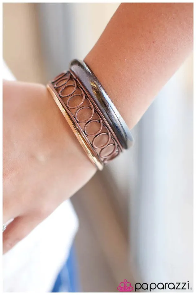 Paparazzi Jewelry Bracelets Paparazzi Bracelet Coil Up and Shine Copper