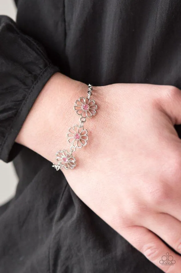 Paparazzi Jewelry Bracelets Paparazzi Bracelet Dancing Daffodils Pink