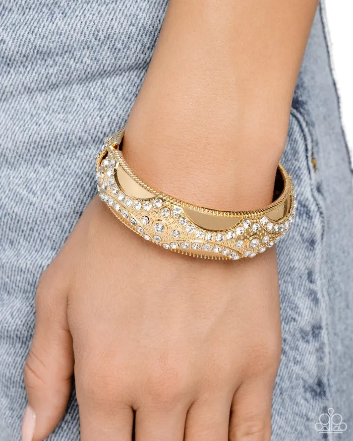 Paparazzi Jewelry Bracelets Paparazzi Bracelet Draped in Decadence Gold