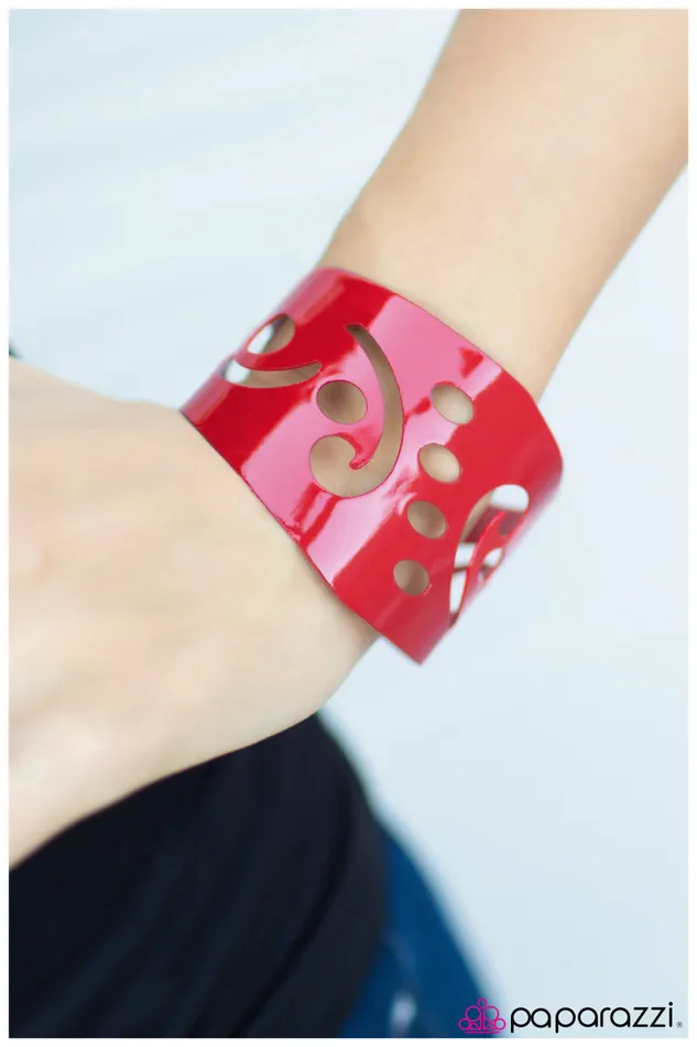 Paparazzi Jewelry Bracelets Paparazzi Bracelet Face The Music Red