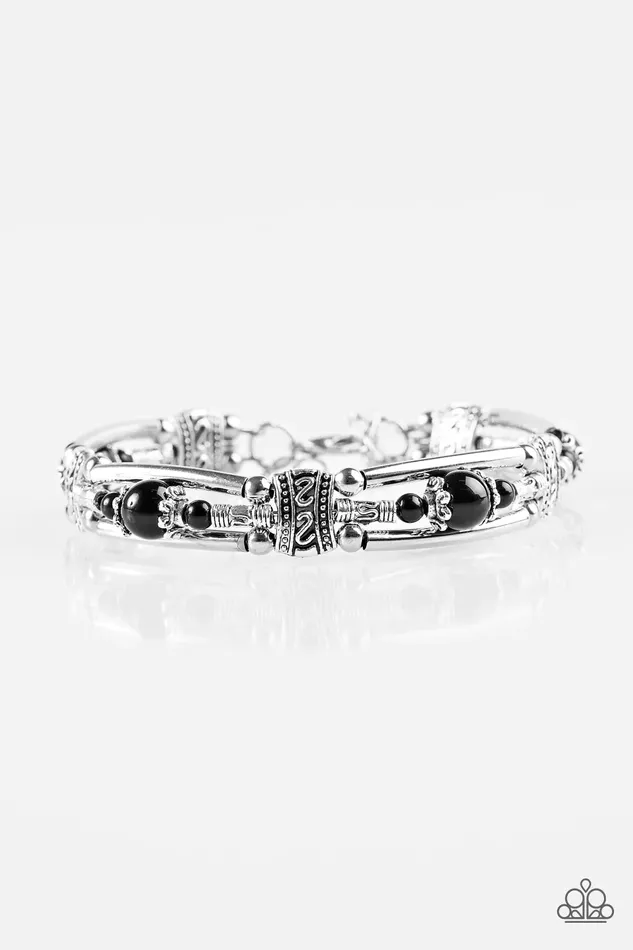 Paparazzi Jewelry Bracelets Paparazzi Bracelet Happy Vibe Happy Tribe Black