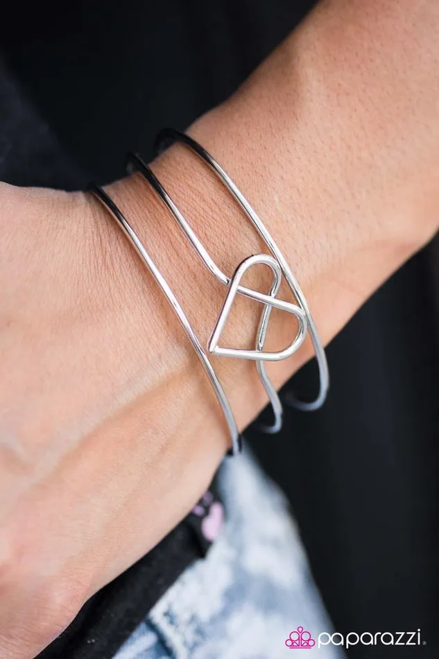 Paparazzi Jewelry Bracelets Paparazzi Bracelet Heart Harmony Silver