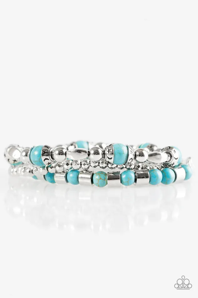 Paparazzi Jewelry Bracelets Paparazzi Bracelet Mesa Mason Blue