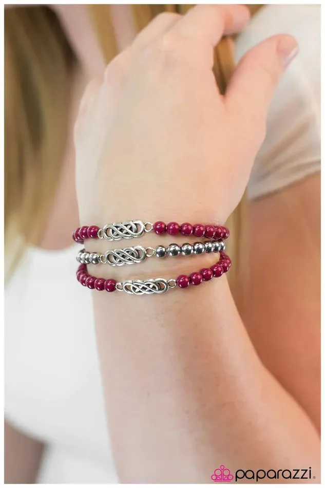 Paparazzi Jewelry Bracelets Paparazzi Bracelet No End In Sight Pink
