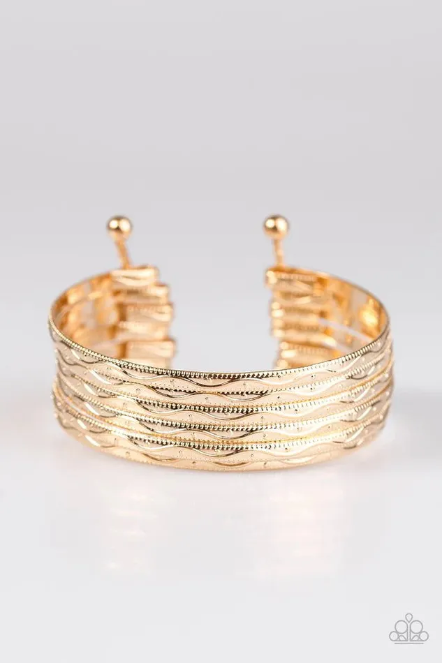 Paparazzi Jewelry Bracelets Paparazzi Bracelet River Dance Gold