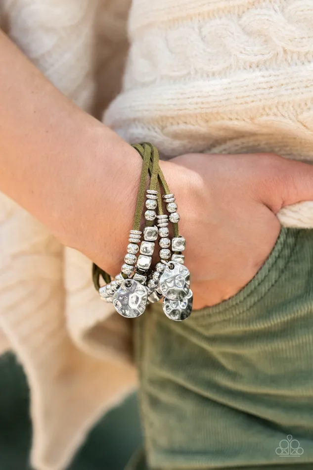 Paparazzi Jewelry Bracelets Paparazzi Bracelet Token Trek Green