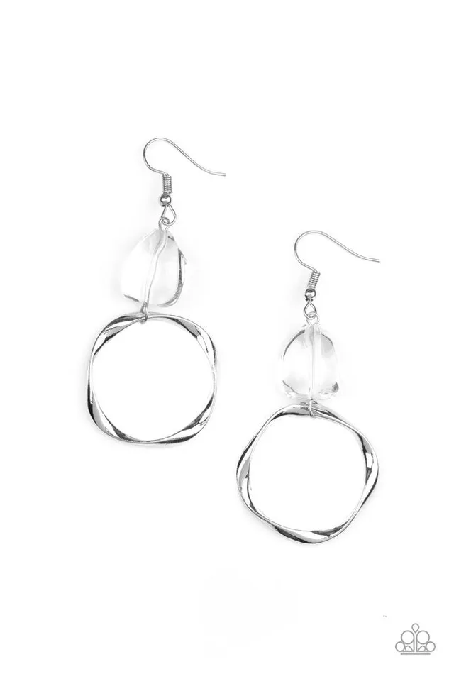 Paparazzi Jewelry Earrings Paparazzi Earring All Clear White Paparazzi Jewelry Earrings Paparazzi Earring All Clear White