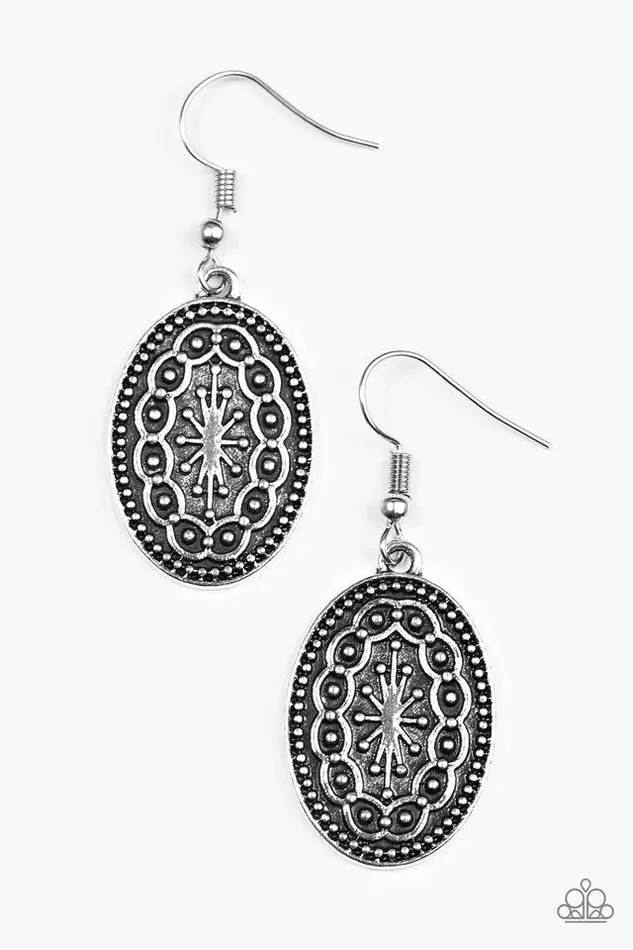 Paparazzi Jewelry Earrings Paparazzi Earring Ancient Wonders Silver