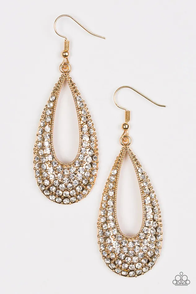 Paparazzi Jewelry Earrings Paparazzi Earring BigTime Spender Gold