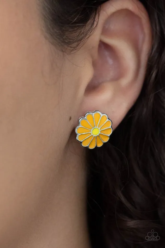 Paparazzi Jewelry Earrings Paparazzi Earring Budding Out Orange