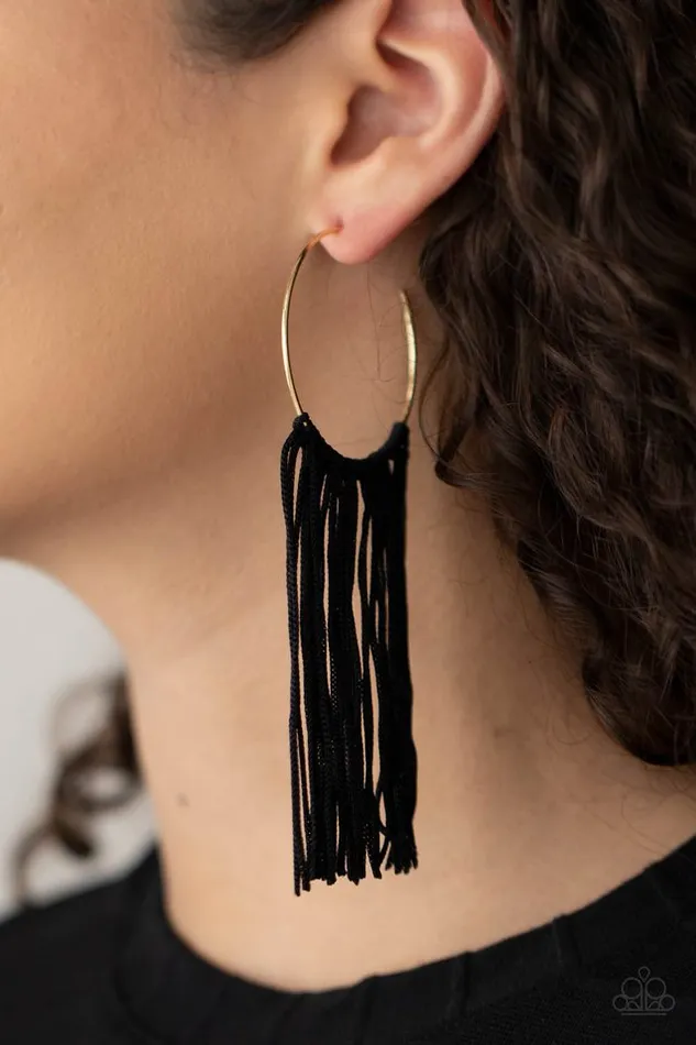 Paparazzi Jewelry Earrings Paparazzi Earring Flauntable Fringe Gold