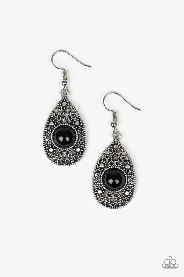 Paparazzi Jewelry Earrings Paparazzi Earring From POP To Bottom Black