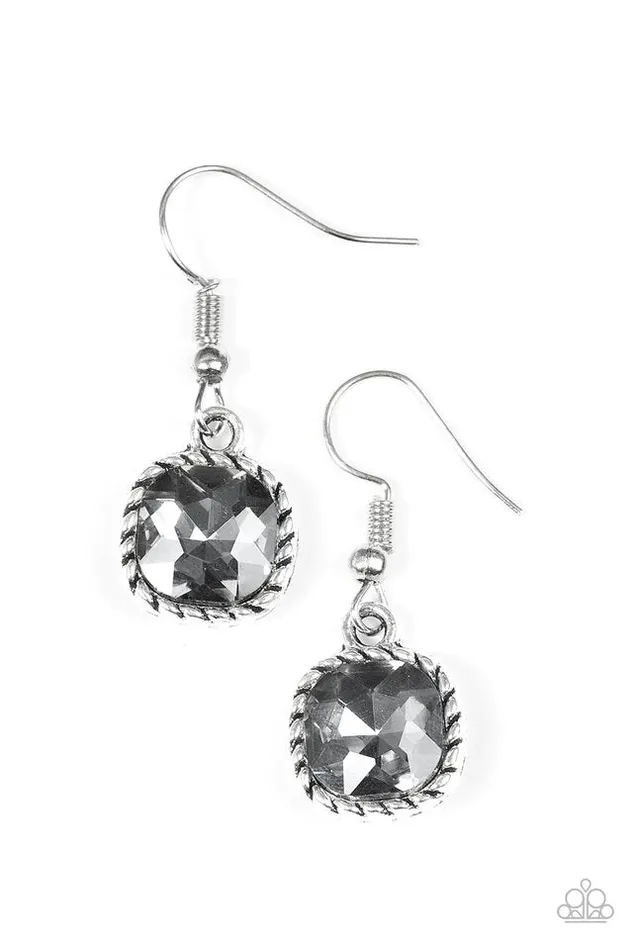 Paparazzi Jewelry Earrings Paparazzi Earring Gem Hunt Silver