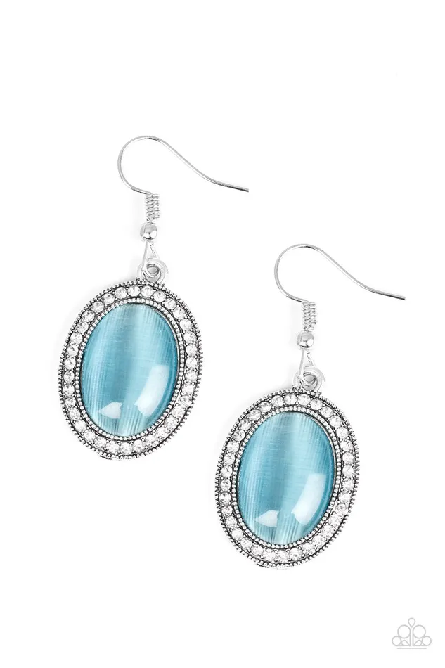 Paparazzi Jewelry Earrings Paparazzi Earring Just GLOWS To Show Blue