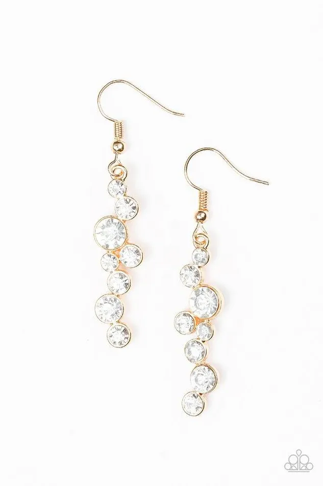 Paparazzi Jewelry Earrings Paparazzi Earring Milky Way Magnificence Gold