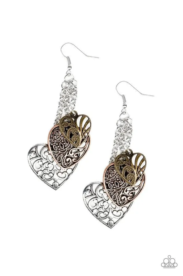 Paparazzi Jewelry Earrings Paparazzi Earring Once Upon A Heart Multi