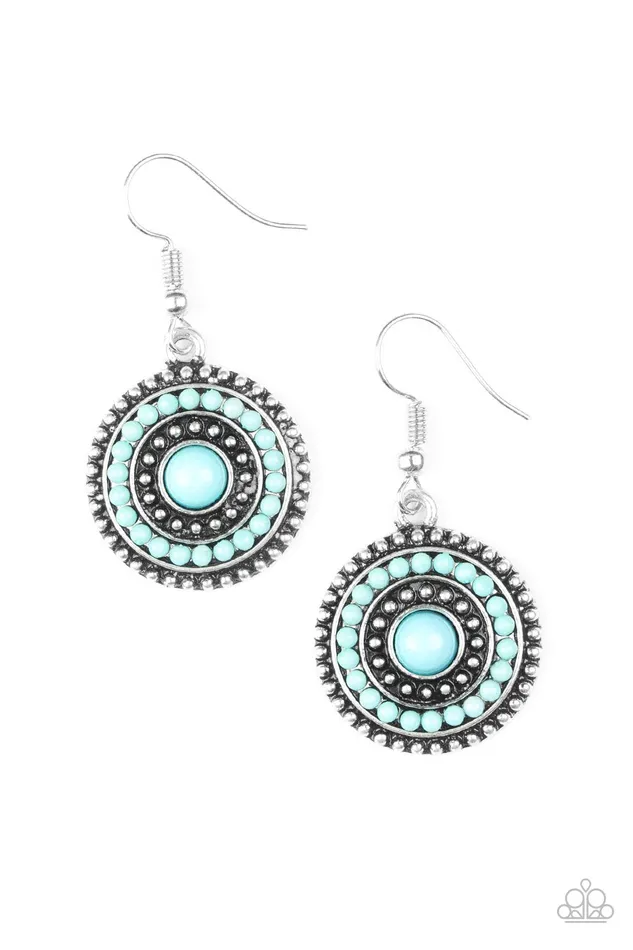 Paparazzi Jewelry Earrings Paparazzi Earring Rainbow Riviera Blue
