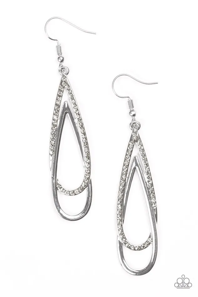 Paparazzi Jewelry Earrings Paparazzi Earring REIGN Storm Silver