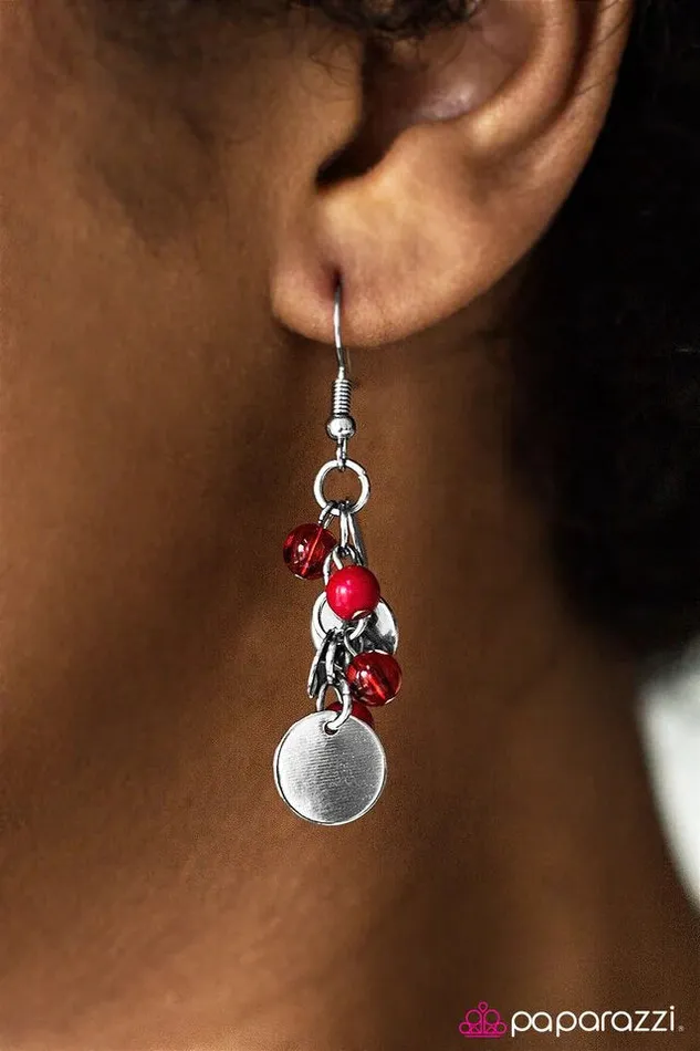 Paparazzi Jewelry Earrings Paparazzi Earring Shake Shake Shake Red