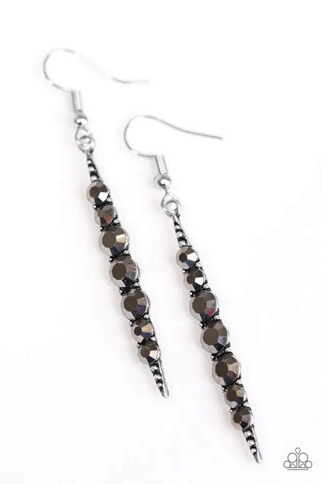 Paparazzi Jewelry Earrings Paparazzi Earring Sharp Dressed GLAM Silver