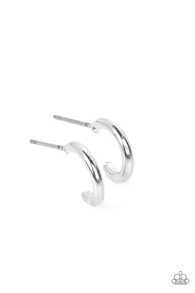 Paparazzi Jewelry Earrings Paparazzi Earring Skip the Small Talk Silver Paparazzi Jewelry Earrings Paparazzi Earring Skip the Small Talk Silver