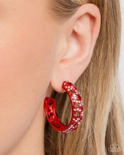 Paparazzi Jewelry Earrings Paparazzi Earring Stellar Significance Red